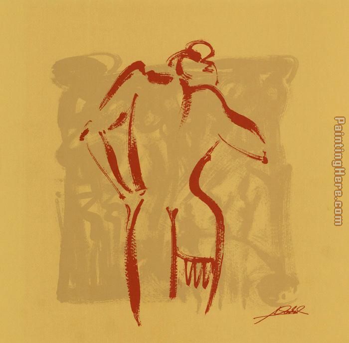 Body Language II (gold) painting - Alfred Gockel Body Language II (gold) art painting